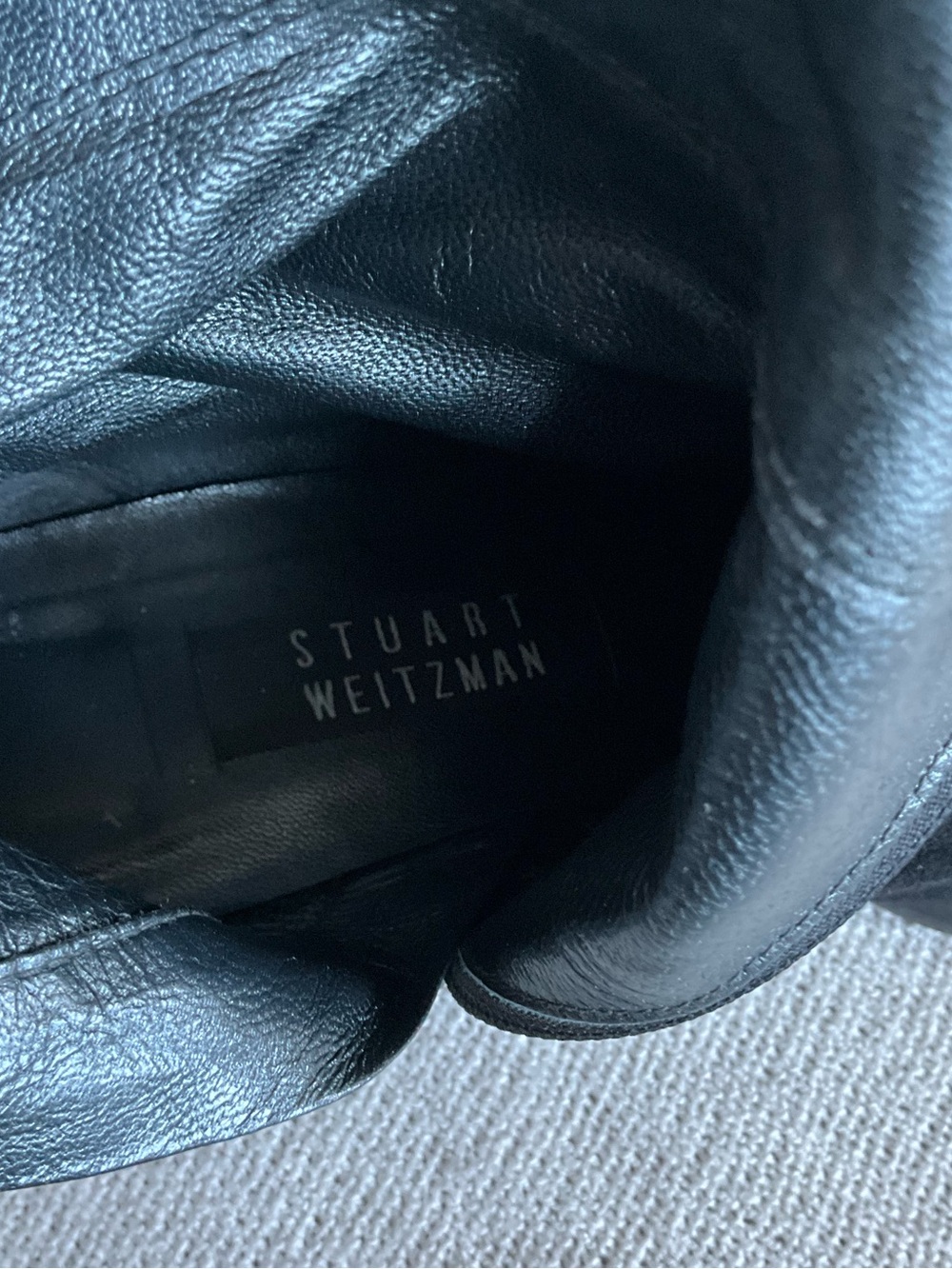 Vintage Stuart Weitzman Black Suede Tiger Print Cuff Boots 8.5 B - Picture 8 of 9